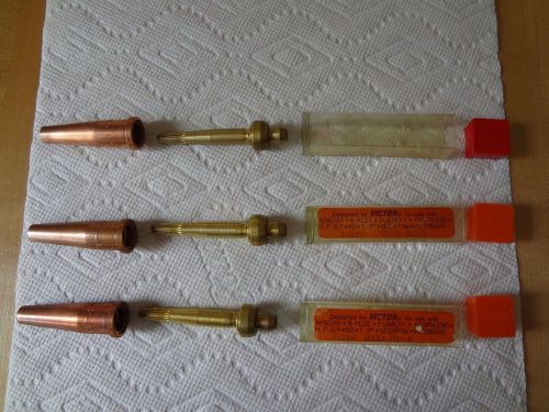 NIB Victor Acetylene Cutting Torch Tips Sizes 5-GPP 3-GPP 2-GPP