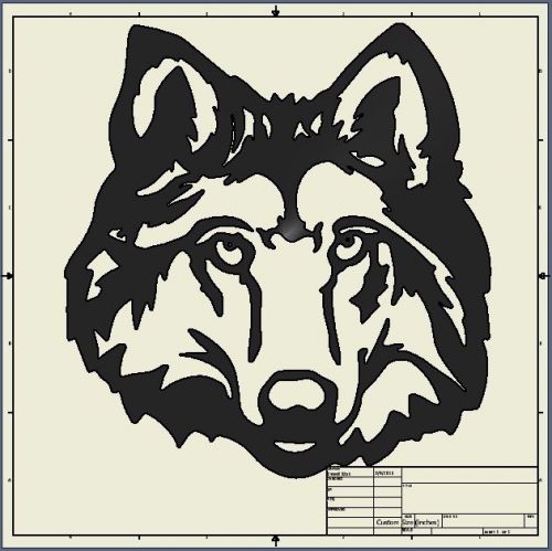 Dxf File ( wolf_head )