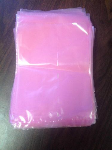 New lot of 100 anti-static bags 6&#034; x 8&#034; 2 mils pink poly open ended hard drive for sale