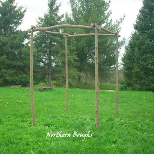 White Cedar Wedding Chuppah Set Outdoor Kit