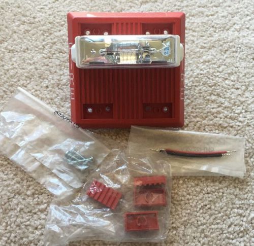 Cooper wheelock mtwp-2475w-fr fire alarm strobe signal 24 vdc for sale