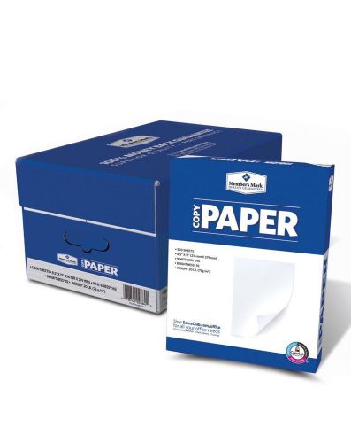 Ten Ream Case Printer Copy Paper 20lb 92 Bright 8-1/2 x 11&#034; White