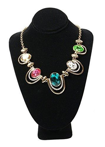 Bejeweled Display? Premium Quality Black Velvet Graceful Necklace Bust Jewelry