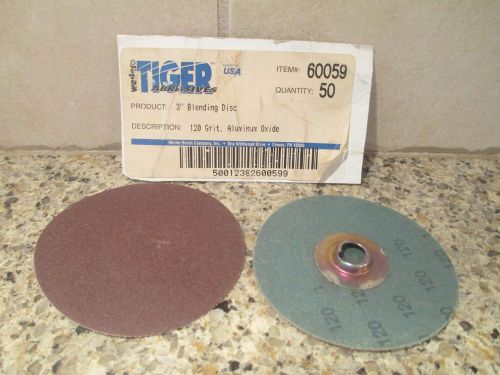 35, Weiler 3&#034; Blending Discs, 60059, 120 Grit, Aluminum Oxide