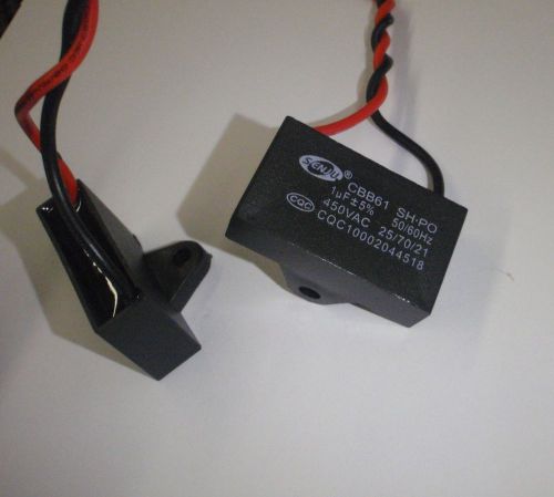 Capacitor cbb61 450vac 1.0uf hvac 1.0 mfd fan motor start ww for sale