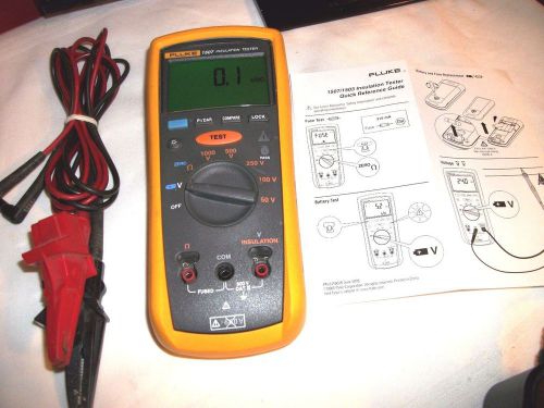 FLUKE 1507 INSULATION MULTIMETER GOOD COND.  LEADS.