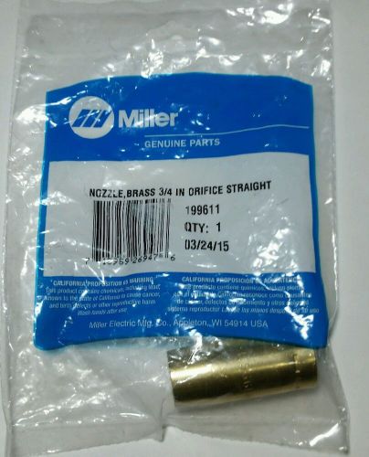 Miller brass welding nozzle 3/4&#034; straight orifice heavy duty for sale