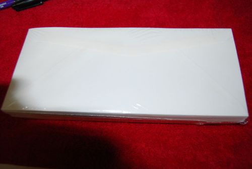 50 Strathmore Wrtg. Ultimate White Wove Finish Env. (4 1/8&#034; x 9 1/2&#034; ) Sub24 #10