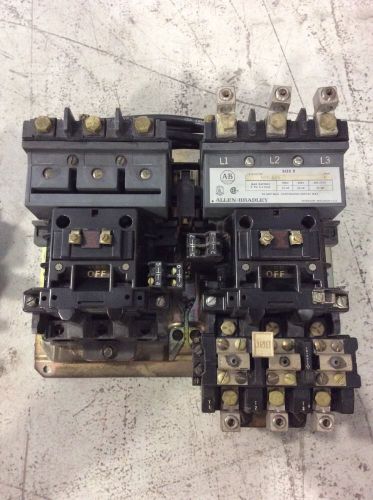 Allen bradley reversing starter 505-d0d series b size 3 120 volt coil for sale