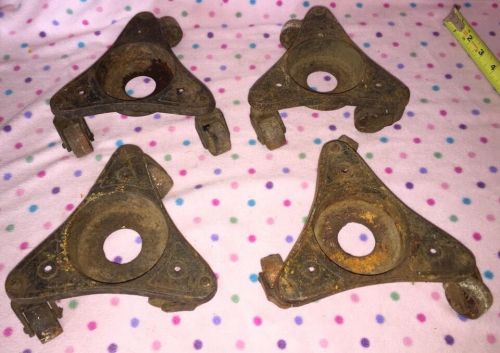 Vintage Set Of 4 Four Cast Iron ADAMS COMPANY CASTERS Wheels