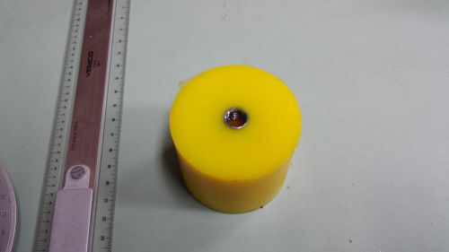 3&#034; dia. x 2-1/2&#034; long urethane / polyurethane bumper 70 a yellow p/n 11452 for sale