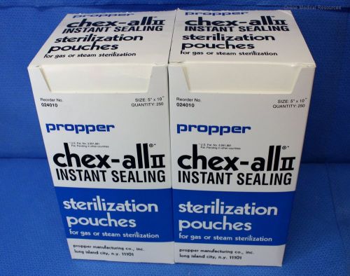 Propper (500) each Chex-All II Sterilization Pouches 5&#034; x 10&#034; 024010