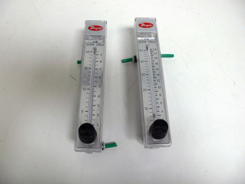 Lot of 2 Dwyer Flow Meters RMB-51D-SSV &amp; RMB-52D-SSV