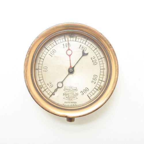 Crosby Steam Gage Antique Pressure Gauge Boston USA Patented New York 5.5&#034; Diam