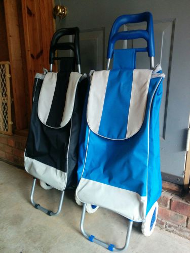 Shopping Cart Folding Rolling Wheels Grocery Bag