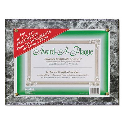 Award-A-Plaque Document Holder, Acrylic/Plastic, 10-1/2 x 13, Black