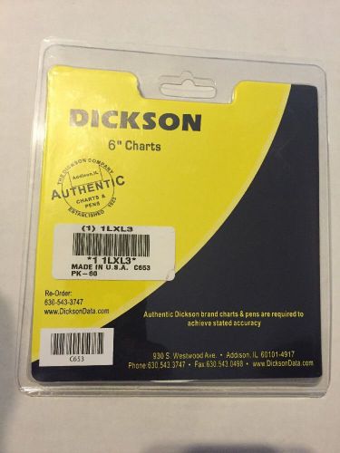 DICKSON Circular Chart,6 In,0 to 500,7 Day,Pk60 Item # 1LXL3 Mfr. Model # C653