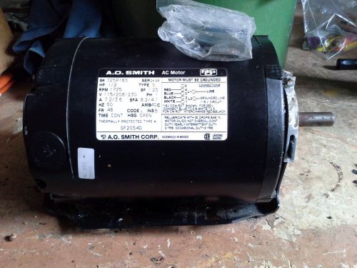 1/2  HP 1725 RPM 115/230v split phase motor