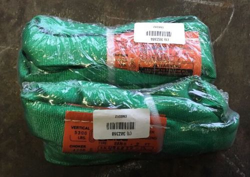 2 Liftall EN60X2 Tuflex Sling, Endless, 2&#039;, Green *MAKE ME AN OFFER*