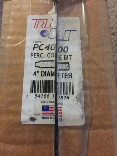 Tru-Cut PC4000 4&#034; Taper Fit One-Piece Carbide Tipped Percussion Core Bits