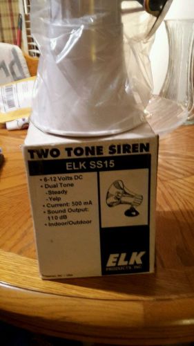 ELK SS15 TWO TONE SIREN 6-12 VOLTS DC TWO TONE SIREN INDOOR/OUTDOOR