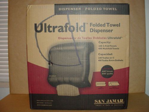 NEW SAN JAMAR ULTRAFOLD FOLDED TOWEL DISPENSER BLACK PEARL IN BOX