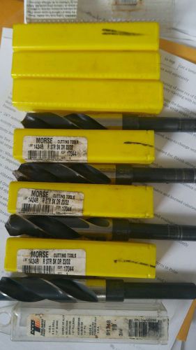 3 - MORSE 23/32&#034; inch &amp; 1 - 3/4&#034;  inch Triumph Drill Bits