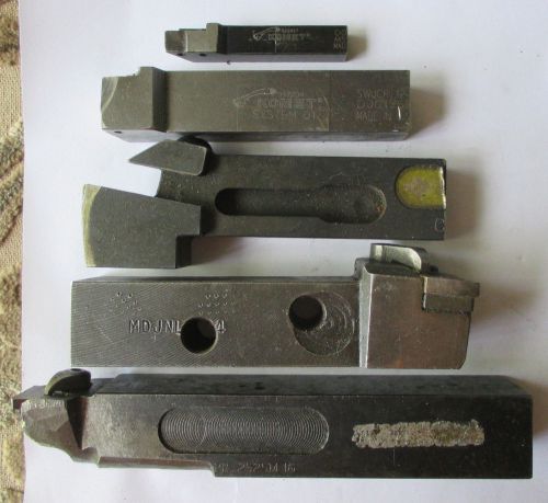 Lot of 5 Kennametal/Valenite/Komet Lathe Turning Tool Holders. SWJCR / MDJNL