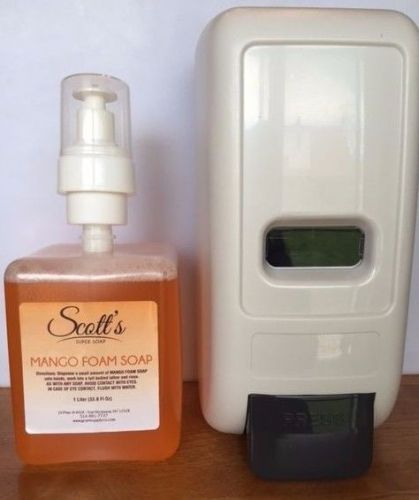 SCOTTS SUPER MANGO FOAM HAND SOAP 1 LITER/33.8 FL OZ AND DISPENSER super special