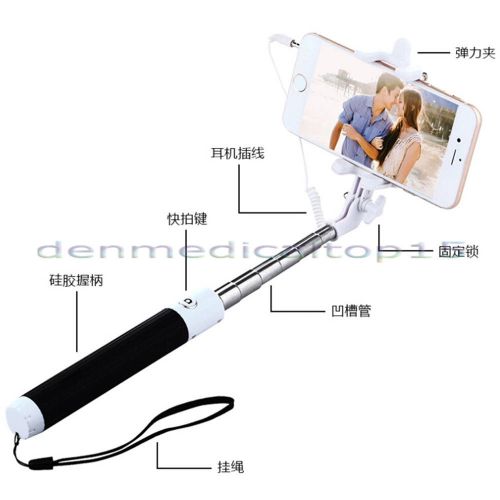 Self Portrait Black Selfie Stick photo Handheld Monopod for Camera Phone