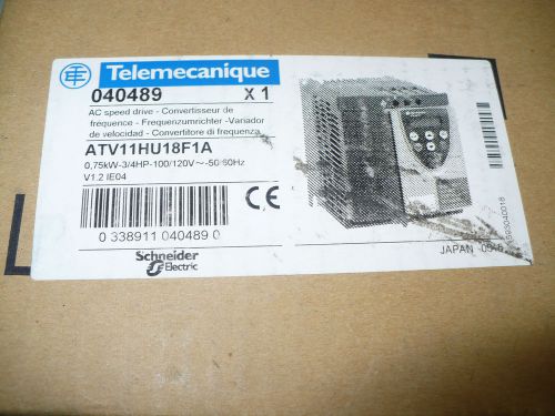 Schneider ATV11HU18F1A, AC Variable Frequency Drive, VFD, 4HP, 100-120V, New