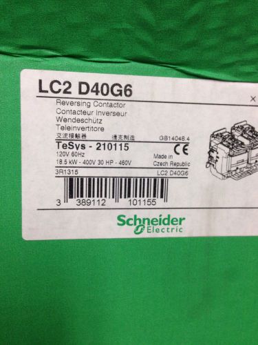 SCHNEIDER ELECTRIC CONTACTOR LC2D40G6 REVERSING