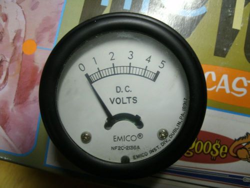 EMICO VINTAGE VOLT GAUGE NF2C-2136A 0-5 DC VOLT