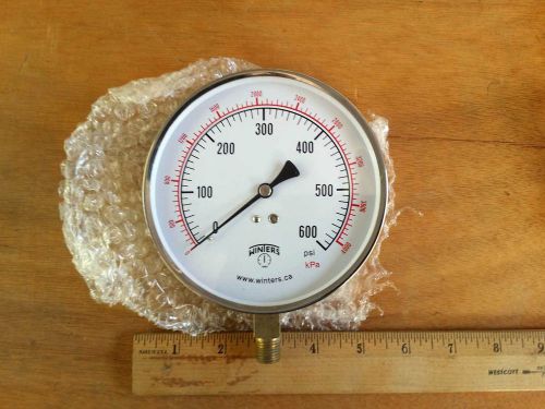 Winters Pressure Gauge # 331 4 1/2&#034; 1/4 NPT 0-600 PSI/KPA Brand New and Unused