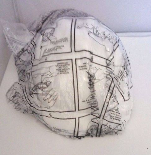 MSA 475358 TYPE I Protective Helmet V-Gard Fas-Trac W/Ratchet Suspension-NEW