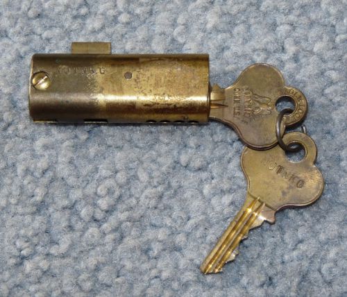 Older used eagle file cabinet lock - working keys (lot 597) for sale