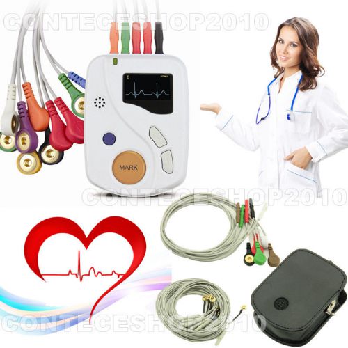 12-lead ecg ekg holter recorder 48 hours dynamic ecg system analysis pc software for sale