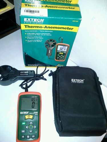 NEW--Extech AN100 CFM/CMM Thermo-Anemometer--FREE PRIORITY SHIP