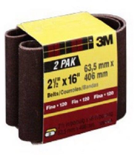 3m 24 pack, 2-1/2&#034; x 16&#034;, medium 80 grit aluminum oxide resin bond sanding belt for sale