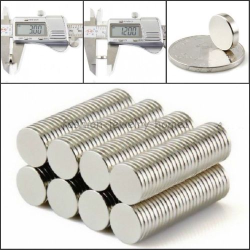 10-100pcs  Neodymium Disc Super Strong Rare Earth N50 Fridge Magnets 12 X 3mm