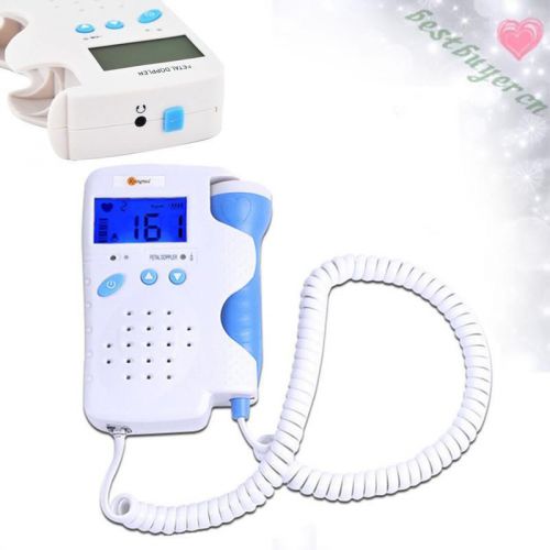 LCD Prenatal Fetal Doppler Baby Heart Beat Monitor Pregnancy 3Mhz Probe RFD-D PP