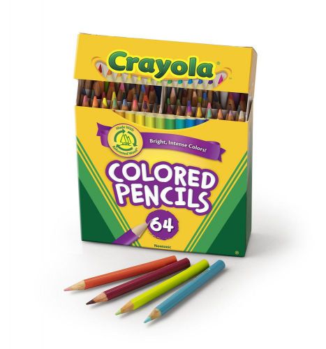 Crayola 64 Ct Short Colored Pencils Kids Choice Colors 1 Pack