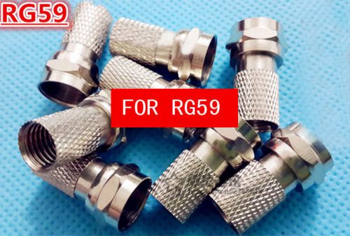 100PCS F-type plug Crimp Terminals for closed RG59 cable connector 75-5 head