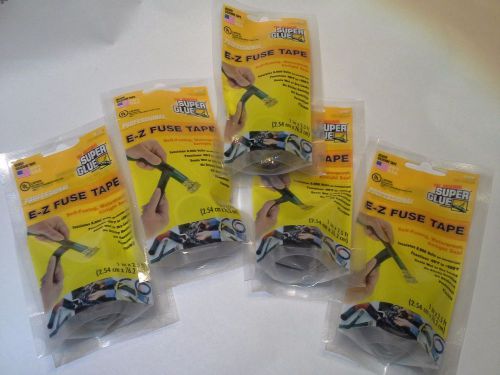 5 SUPER GLUE E Z Self Fuse BLACK Tape Repair Waterproof Airtight Seal Fusing