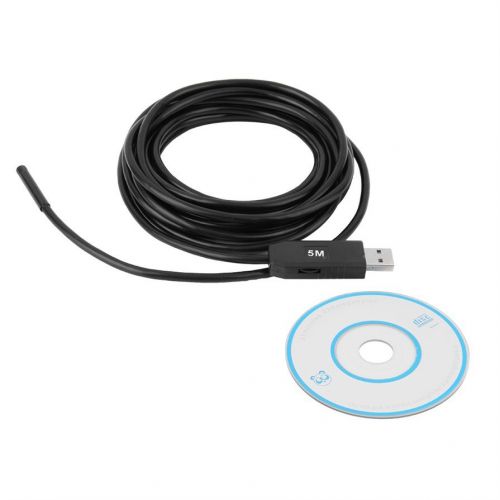 6 pcs LED Waterproof 5.5mm 5M USB HD Endoscope Borescope Inspection Camera #*
