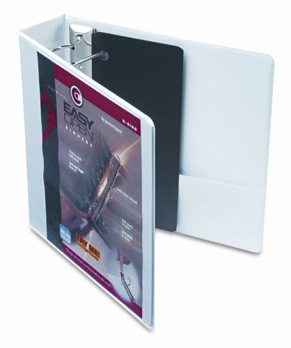 Recycled Clearvue Easyopen Vinyl D-Ring Presentation Binder, 2&#034; Capacity White