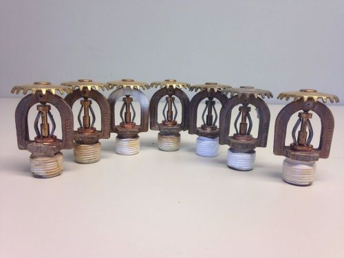 *(lot of 7) central brass bronze upright sprinkler head for sale