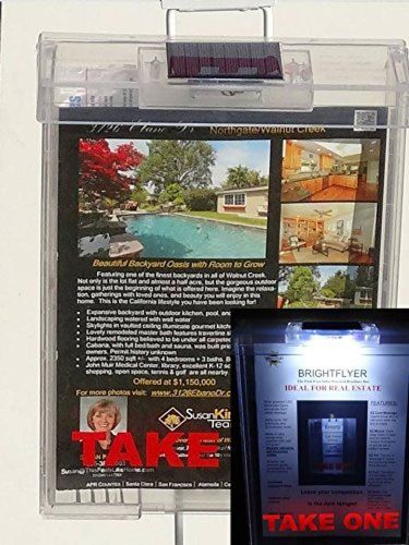 Clear BrightFlyer Solar Lit Brochure Box Flyer Box Literature Despenser Info ...