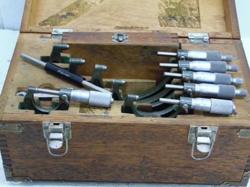 Mitutoyo 0 - 6&#034; carbide tipped micrometer set .0001&#034; grads - #103-907a for sale