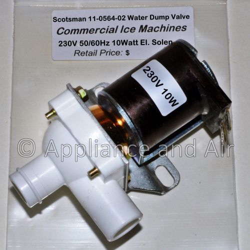 Scotsman 11-0564-02 ice maker water solenoid purge / dump valve 230v ships today for sale